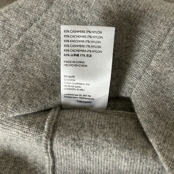 Anthropologie Maeve The Cashmere Collection Cashmere Crop Top Gray Size Small - Picture 4 of 4